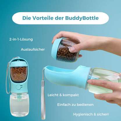 BuddyBottle - Haustierwasser- und Futternapf Flasche